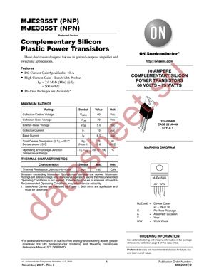 MJE3055T datasheet  